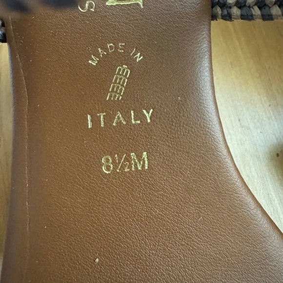 NEW ITALIAN SHOEMAKERS Black Brown Tan Sling back Sandals  Women's Sandals 8.5 M - Picture 7 of 11